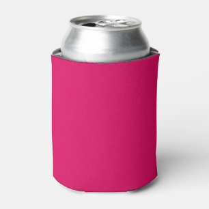 Solid colour plain dark bright pink can cooler