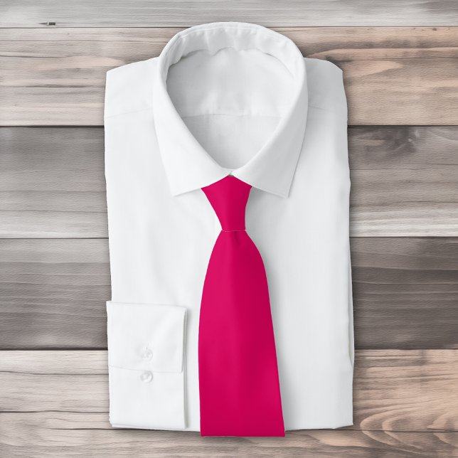 Solid colour plain dark bright pink tie (Creator Uploaded)