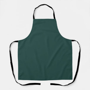 Solid colour plain dark emerald green apron