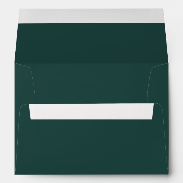 Solid colour plain dark emerald green envelope (Back (Bottom))