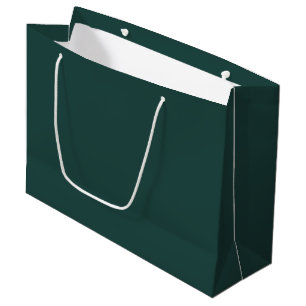 Solid colour plain dark emerald green large gift bag