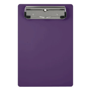 Solid colour plain dark purple acai berry mini clipboard