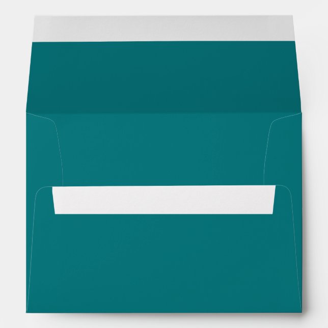  Solid colour plain Deep Aqua teal Envelope (Back (Bottom))