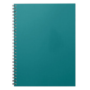  Solid colour plain Deep Aqua teal Notebook