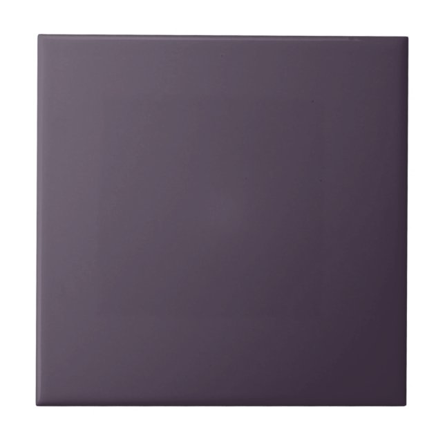 Solid colour plain dusty dark purple Sweet Grape Tile (Front)
