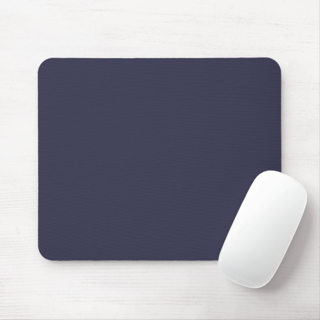 Solid colour plain Evening dark Blue Mouse Pad (With Mouse)