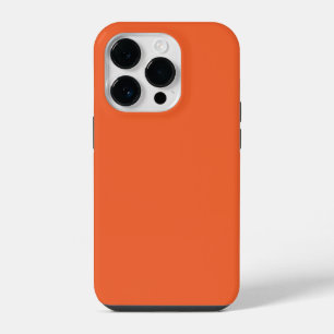Solid colour plain exotic orange red iPhone 14 pro case