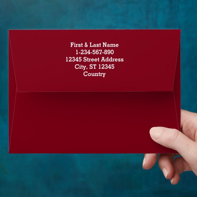  Solid colour plain Garnet Red Envelope (Hand)
