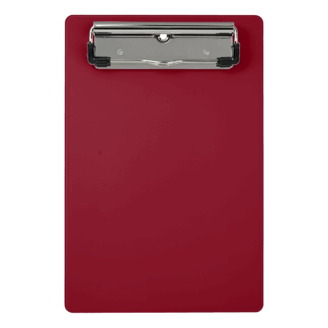 Solid colour plain Garnet Red Mini Clipboard (Front)