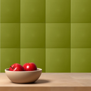 Solid colour plain green Dill Pickle Tile