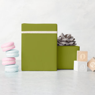 Solid colour plain green Dill Pickle Wrapping Paper