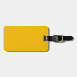 Solid colour plain hot yellow freesia luggage tag