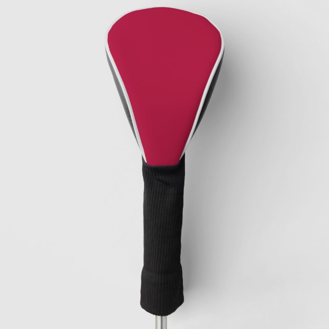 Solid colour plain light maroon wine red golf head cover (Front)