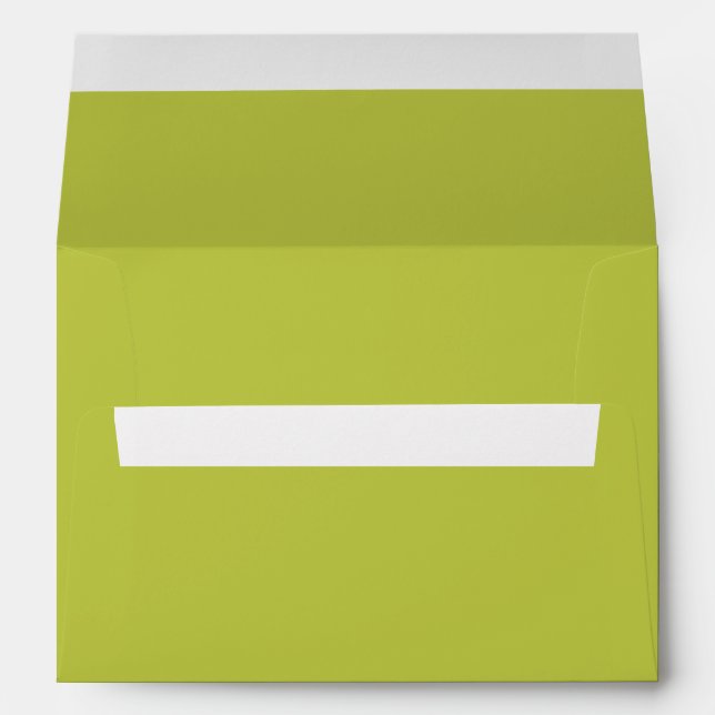 Solid colour plain lime green lemon grass envelope (Back (Bottom))