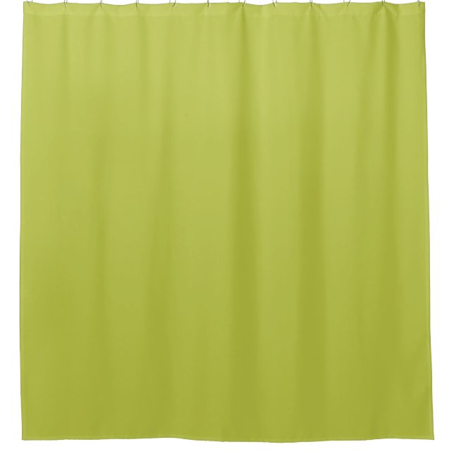 Solid colour plain lime green lemon grass shower curtain (Front)