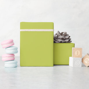 Solid colour plain lime green lemon grass wrapping paper