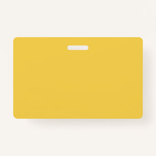 Solid colour plain Marigold Yellow ID Badge
