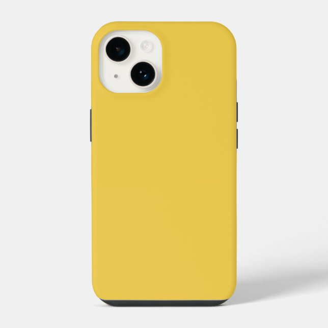 Solid colour plain Marigold Yellow iPhone Case (Back)