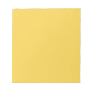Solid colour plain Marigold Yellow Notepad