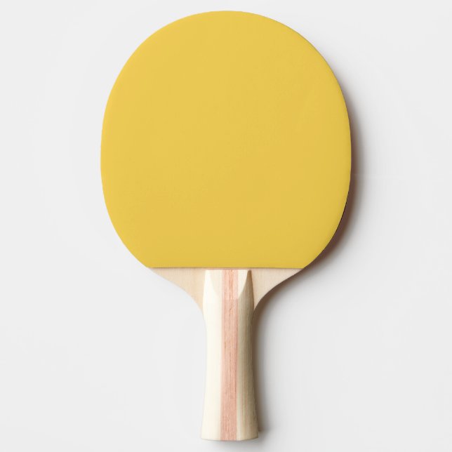 Solid colour plain Marigold Yellow Ping Pong Paddle (Front)
