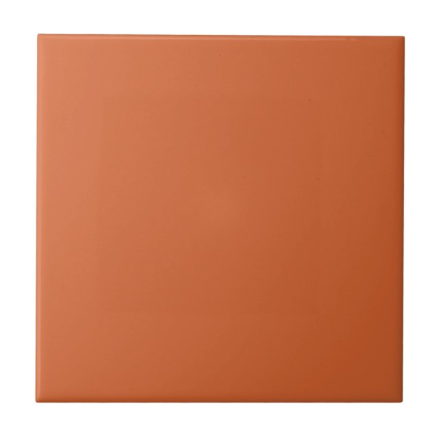 Solid colour plain orange Harvest Pumpkin Tile (Front)