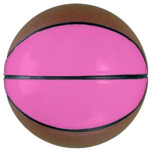 Solid colour plain orchid bright pink basketball