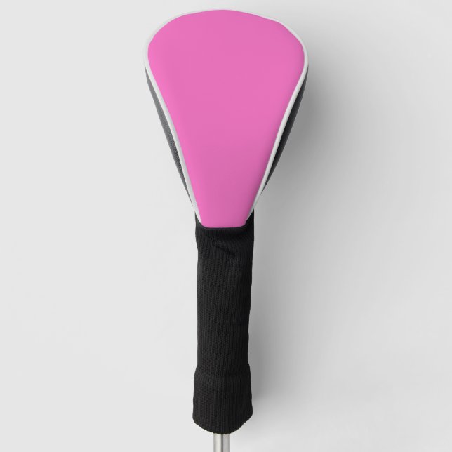 Solid colour plain orchid bright pink golf head cover (Front)