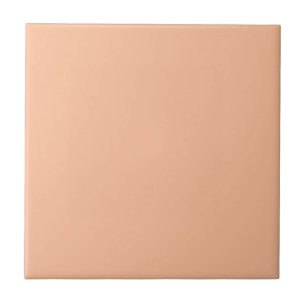 Solid colour plain pale orange Apricot Ice Tile