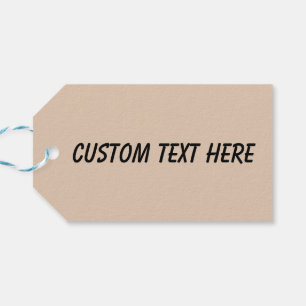 Solid colour plain Palomino beige Gift Tags