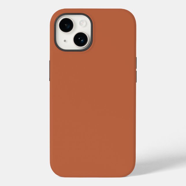  Solid colour plain pastel rust orange Case-Mate iPhone Case (Back)