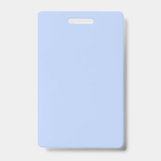 Solid colour plain periwinkle light blue ID badge