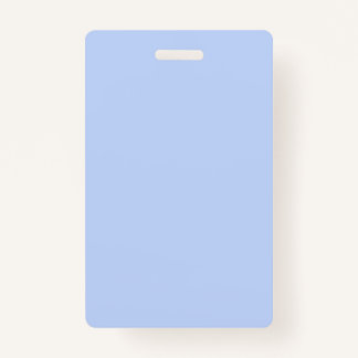 Solid colour plain periwinkle light blue ID badge