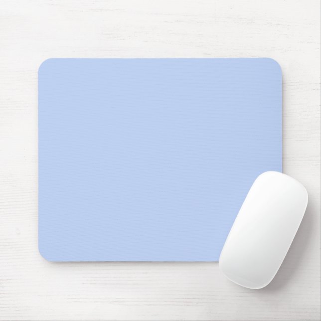 Solid colour plain periwinkle light blue mouse pad (With Mouse)