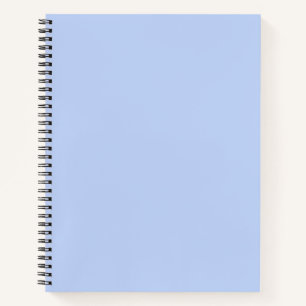 Solid colour plain periwinkle light blue notebook
