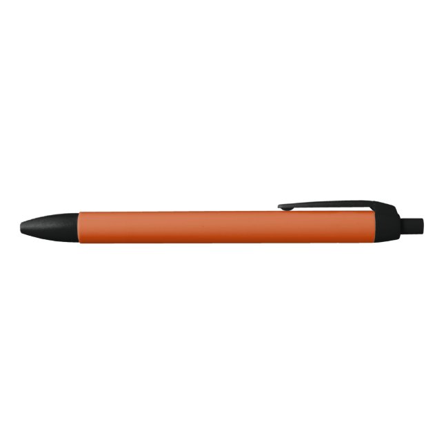 Solid colour plain rusty burnt orange black ink pen (Top)
