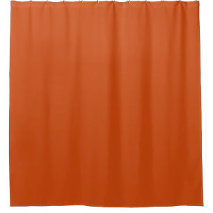 Solid colour plain rusty burnt orange shower curtain