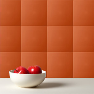 Solid colour plain rusty burnt orange tile