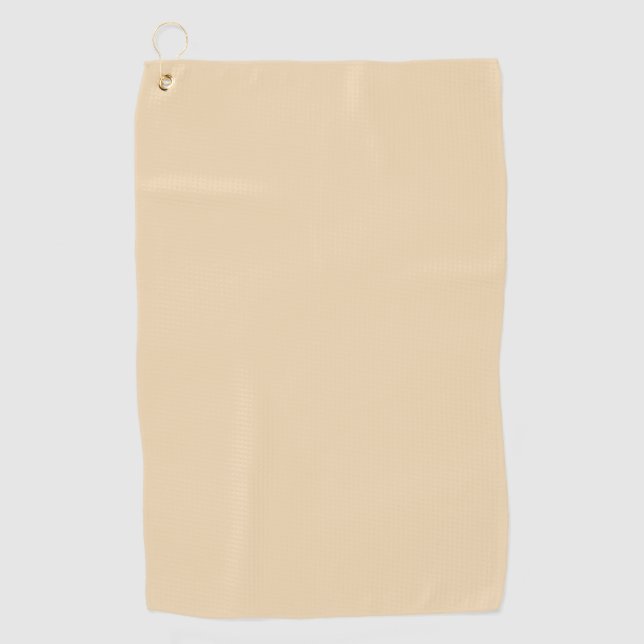 Solid colour plain sand beige dutch white golf towel (Front)