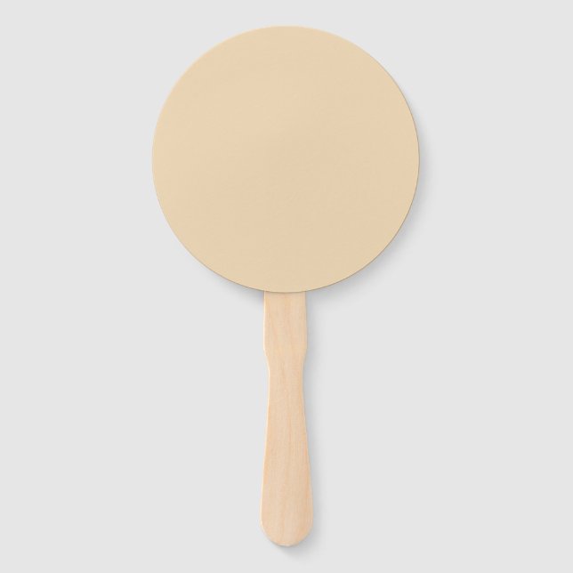 Solid colour plain sand beige dutch white hand fan (Front)
