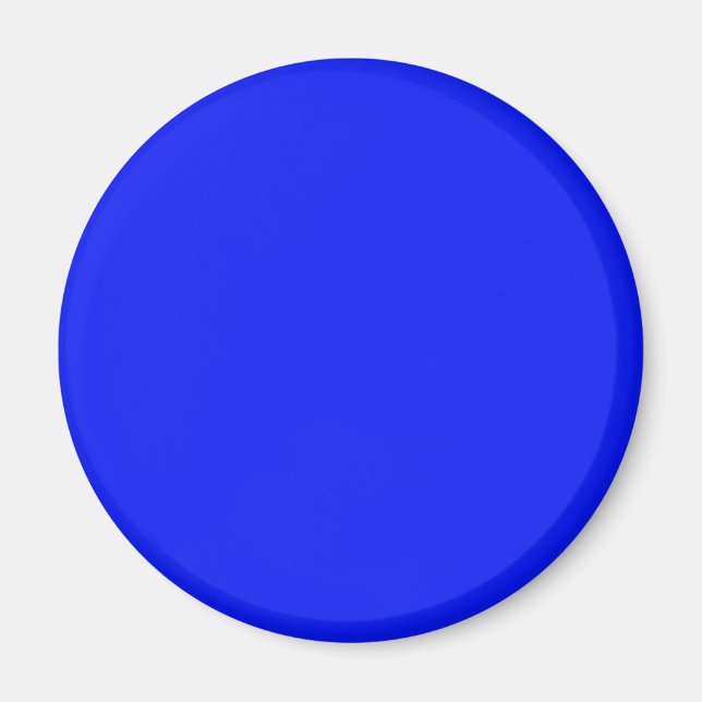 Solid colour plain sapphire bright blue magnet (Front)