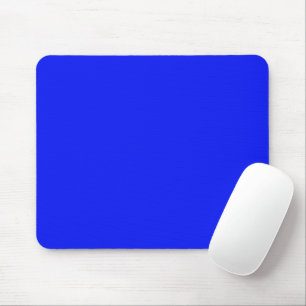 Solid colour plain sapphire bright blue mouse pad