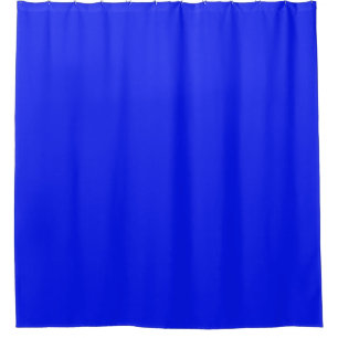 Solid colour plain sapphire bright blue shower curtain