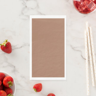 Solid colour plain tan toasted almond napkin