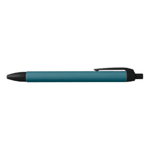 Solid colour plain teal peacock black ink pen