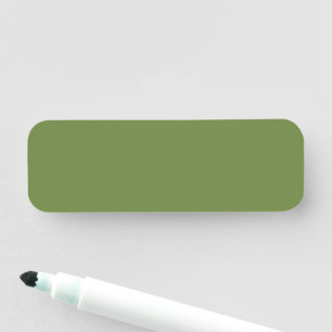 Solid colour plain thyme sage green  name tag