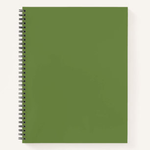 Solid colour plain thyme sage green  notebook
