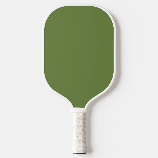 Solid colour plain thyme sage green  pickleball paddle (Front)
