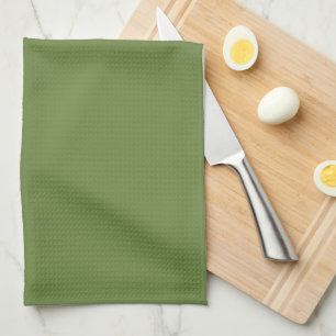 Solid colour plain thyme sage green  tea towel