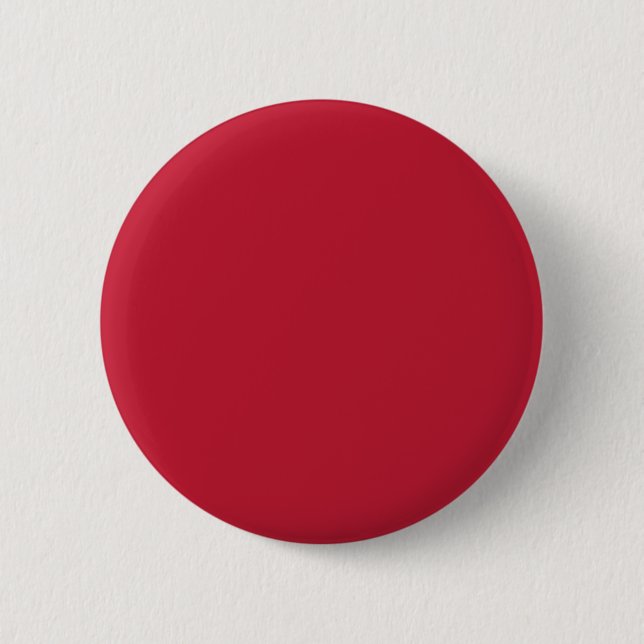 Solid colour plain true red 6 cm round badge (Front)