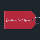 Solid colour plain true red gift tags<br><div class="desc">Solid colour plain true red design.</div>